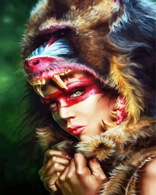 Huntress Mandrill paint by numbers