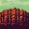 Illustration Hawa Mahal paint by numbers