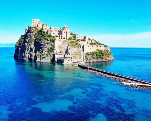 Aesthetic Castello Aragonese D'Ischia paint by numbers