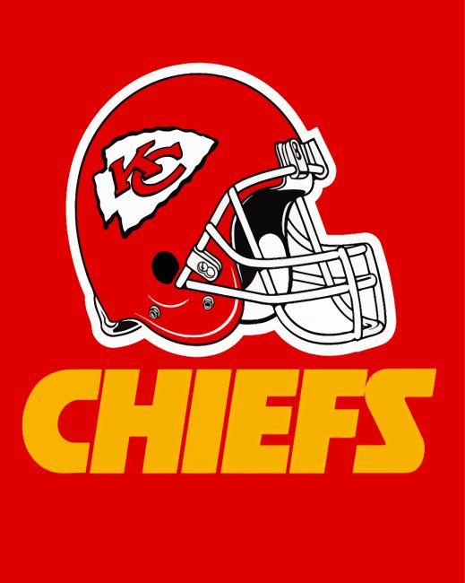 Kansas City Chiefs Helmet Paint By Numbers - Canvas Paint by numbers