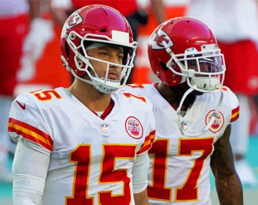 Kansas City Chiefs Players paint by numbers
