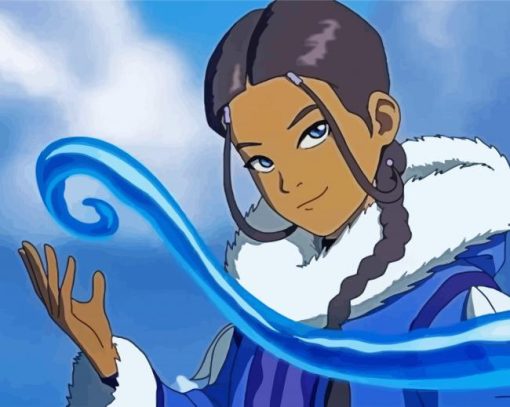 Katara Anime Character paint by numbers