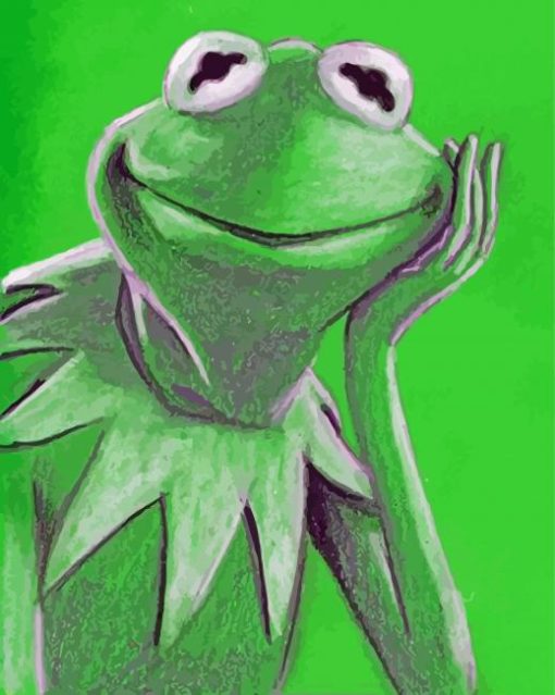 Kermit The Frog Muppet paint by numbers