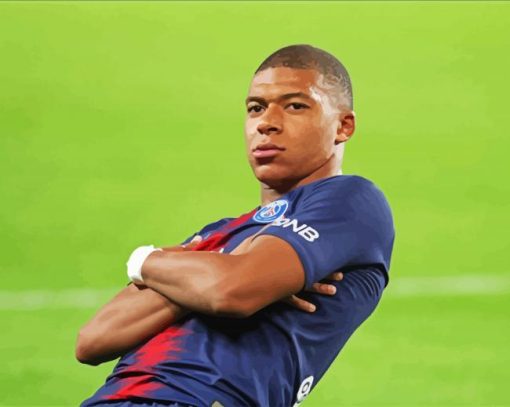 Cool Kylian Mbappé paint by numbers