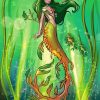 Leafy sea dragon girl art paint by number