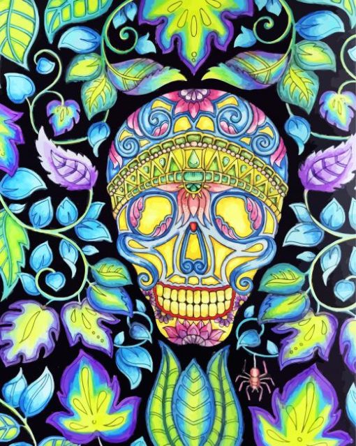 Magical Jungle Skull paint by numbers