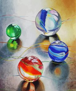 Marbles Illustration paint by numbers