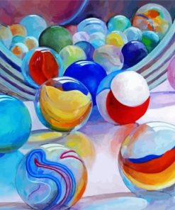 Scattered Marbles paint by numbers
