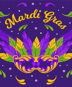 Mardi Gras Art paint by numbers