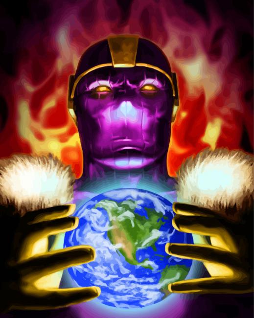 Powerful Baron Zemo paint by numbers