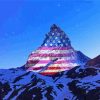 Matterhorn Mountains USA Flag paint by numbers