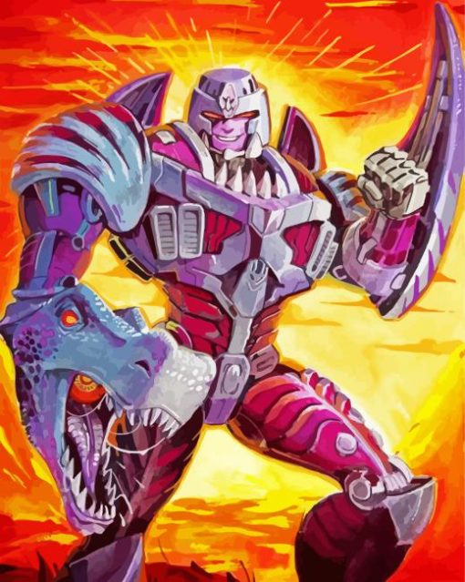 Megatron Transformer paint by numbers