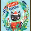 Merry Christmas Cat Framed paint by numbers