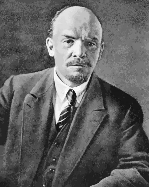Monochrome Vladimir Lenin paint by numbers