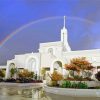 Mount Timpanogos Utah Temple And Rainbow paint by numbers