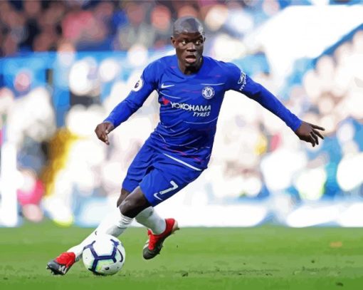 N'Golo Kanté Chelsea Player paint by numbers