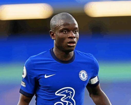 Chelsea Player N'Golo Kanté paint by numbers
