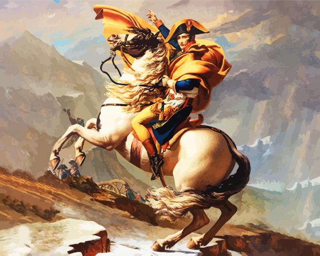 Napoleon Crossing The Alps paint by numbers