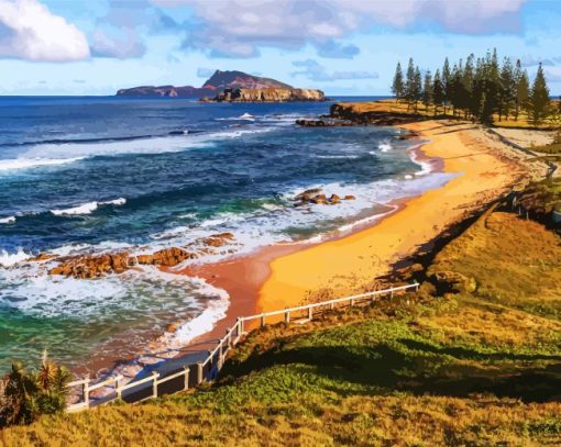Norfolk Island paint by numbers