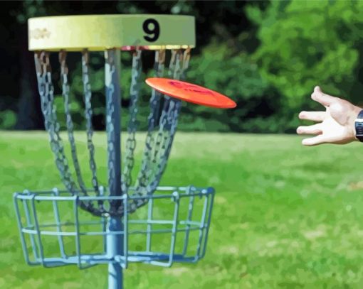 Playing Disc Golf paint by numbers
