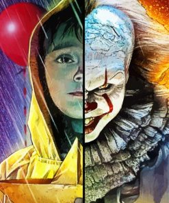 Pennywise And Georgie Art paint by numbers