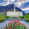 Provo Utah Temple Paint by numbers