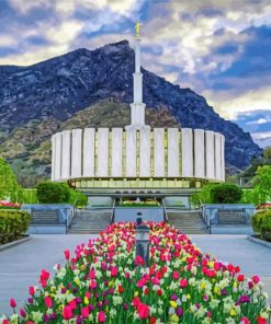 Provo Utah Temple Paint by numbers