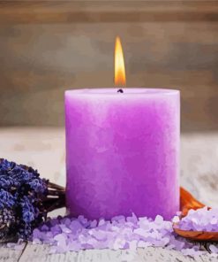 Purple Candle paint by numbers