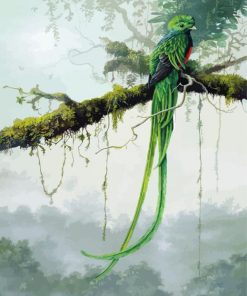 Resplendent Quetzal Bird Art paint by numbers