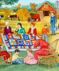 Quilters In Farm paint by numbers