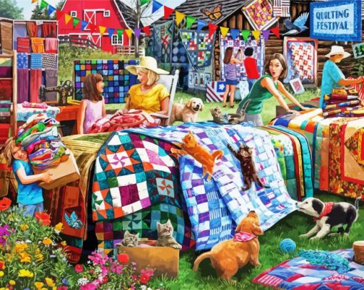 Quilting Festival paint by numbers