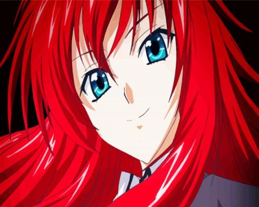 Rias Gremory Character paint by numbers