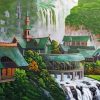Aesthetic Rivendell Landscape paint by numbers