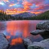 Rocky Mountain National Park At Sunset paint by numbers