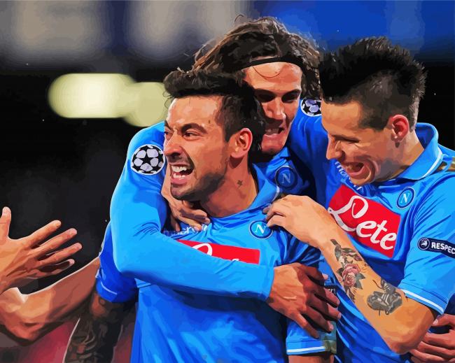 S S C Napoli Team Players paint by numbers
