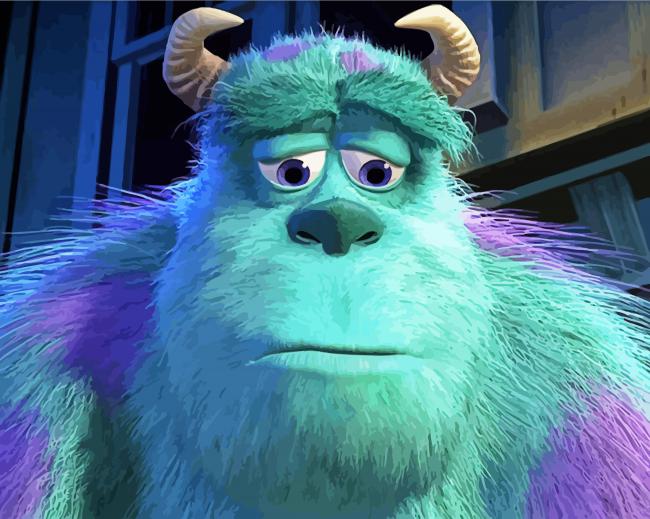 Sad Sulley Character paint by numbers