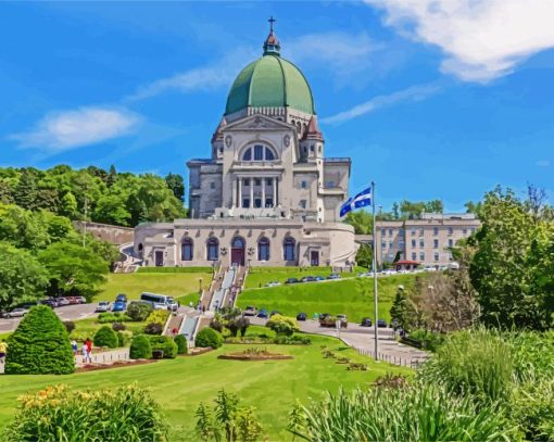 Aesthetic Saint Joseph's Oratory Of Mount Royal paint by numbers