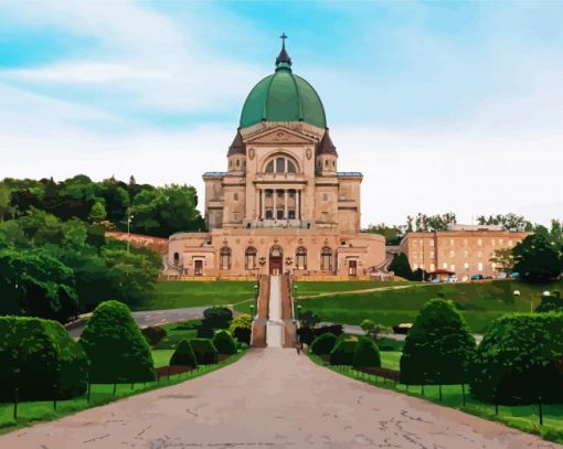Saint Joseph's Oratory Of Mount Royal Building paint by numbers