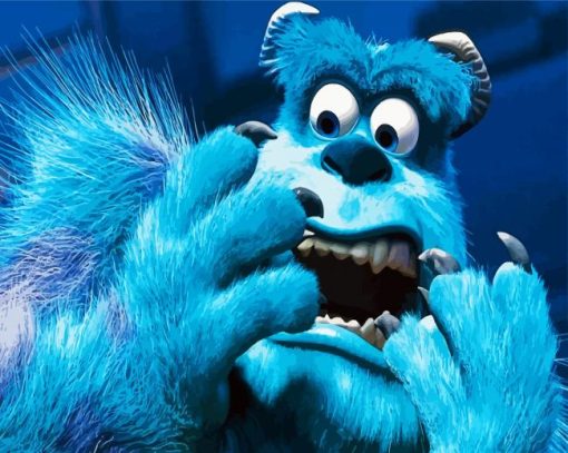 Scared Sulley Character paint by numbers