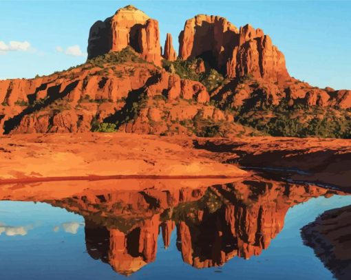 Sedona Reflection paint by numbers