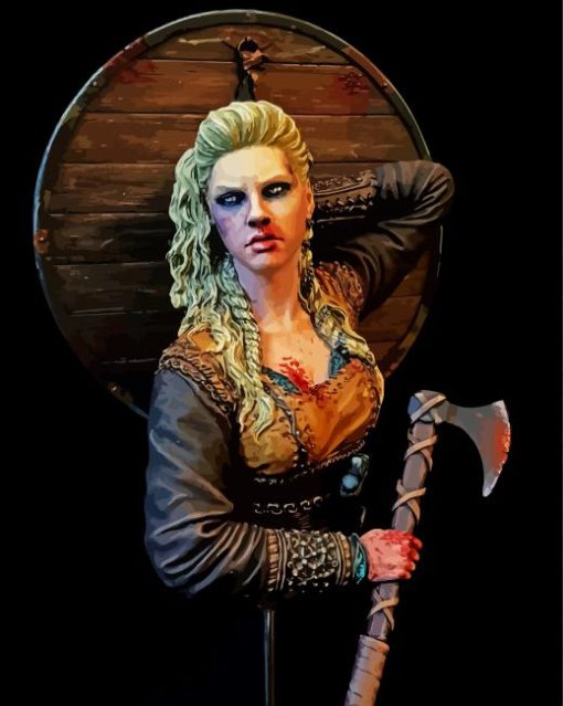 Scary Shieldmaiden paint by numbers