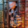 Skull In A Bookshelf paint by numbers