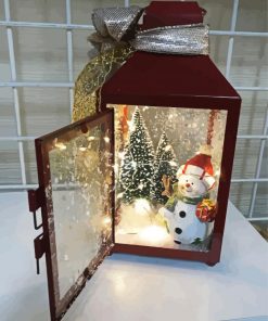 Snowy Christmas Lantern paint by numbers