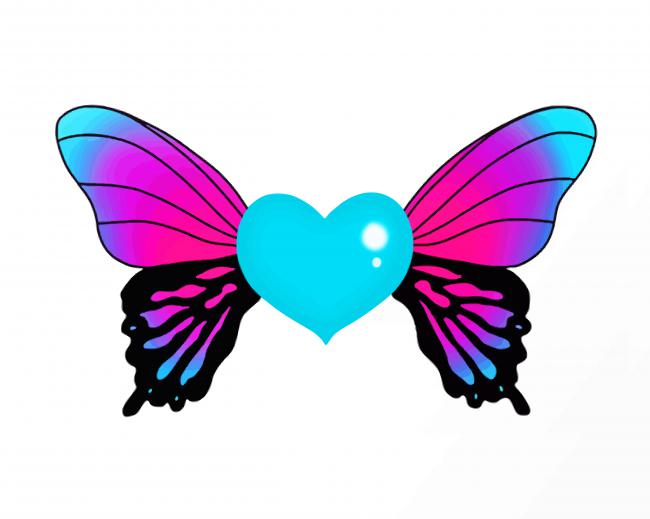Soul Butterfly Heart paint by numbers