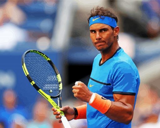 Aesthetic Player Rafael Nadal paint by numbers