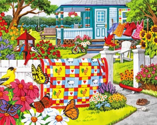 Spring Garden paint by numbers