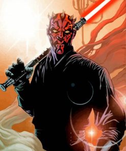Star Wars Death Maul paint by numbers