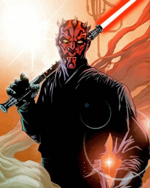 Star Wars Death Maul paint by numbers