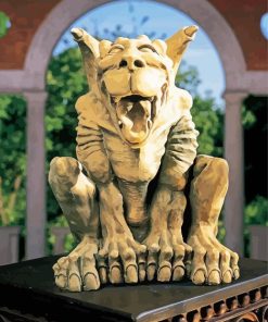 Stone Florentine Gargoyle Statue paint by numbers