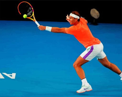 Spanish Tennis Player Rafael Nadal paint by numbers